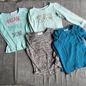 Girls long sleeved shirt bundle XS